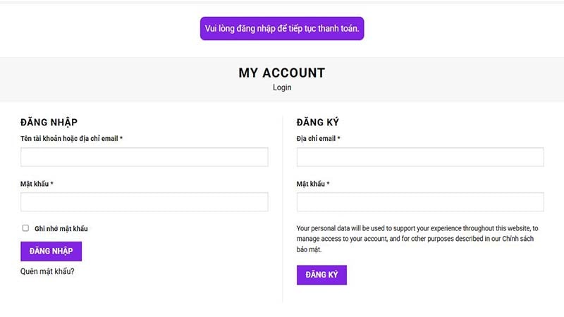 Cách bắt buộc đăng nhập khi thanh toán cho Woocommerce
