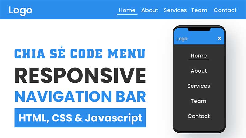 Chia sẻ code menu responsive dropdown cực đẹp